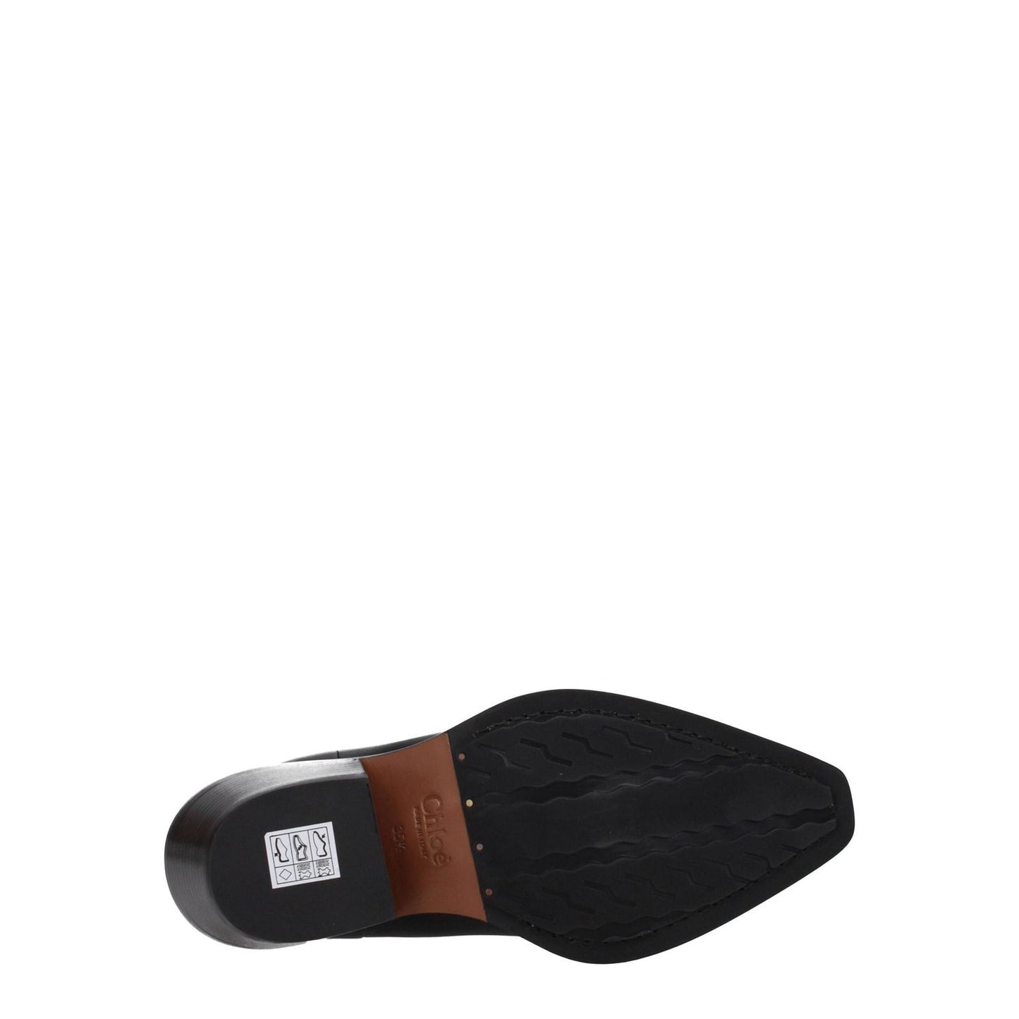 Chloé Black Leather Ankle Boots CH-8547374792969-EU35.5/US5.5