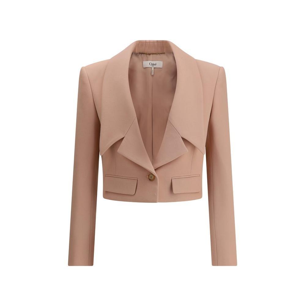 Chloé Cropped Blazer 1728,72470364320,Chloé,Clothing,IT38 | S,IT40 | M,Multicolor,New with tags,Suits & Blazers - Women - Clothing,Women,Women - Clothing Chloé CH-CH25UVE120126H9-IT40 | M