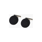 Corneliani Metal Cufflinks Lined With Embroidered Silk