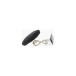 Corneliani Metal Cufflinks Lined With Embroidered Silk