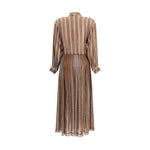 Crida Milano Wimbledon georgette midi Dress CR-WIMBLEDONMOKABABYBL-0/XS
