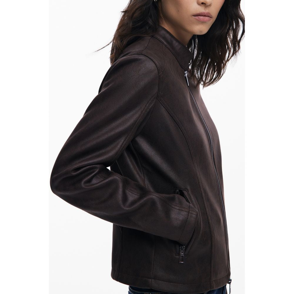 Desigual Brown Polyester Women's Jacket DE-39778-XS