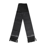 Dolce & Gabbana Black White Polka Dot Fringes Foulard Scarf MS7520