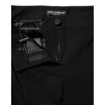 Dolce & Gabbana Black Wool Mid Waisted Tapered Dress Pants PAN74761-36
