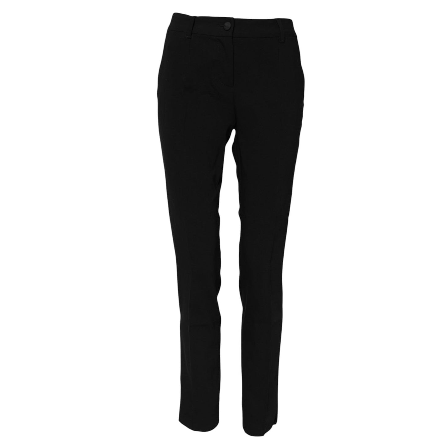 Dolce & Gabbana Black Wool Mid Waisted Tapered Dress Pants PAN74761-36