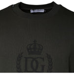 Dolce & Gabbana Army Green Crown Cotton Sweatshirt Sweater TSH86971-48