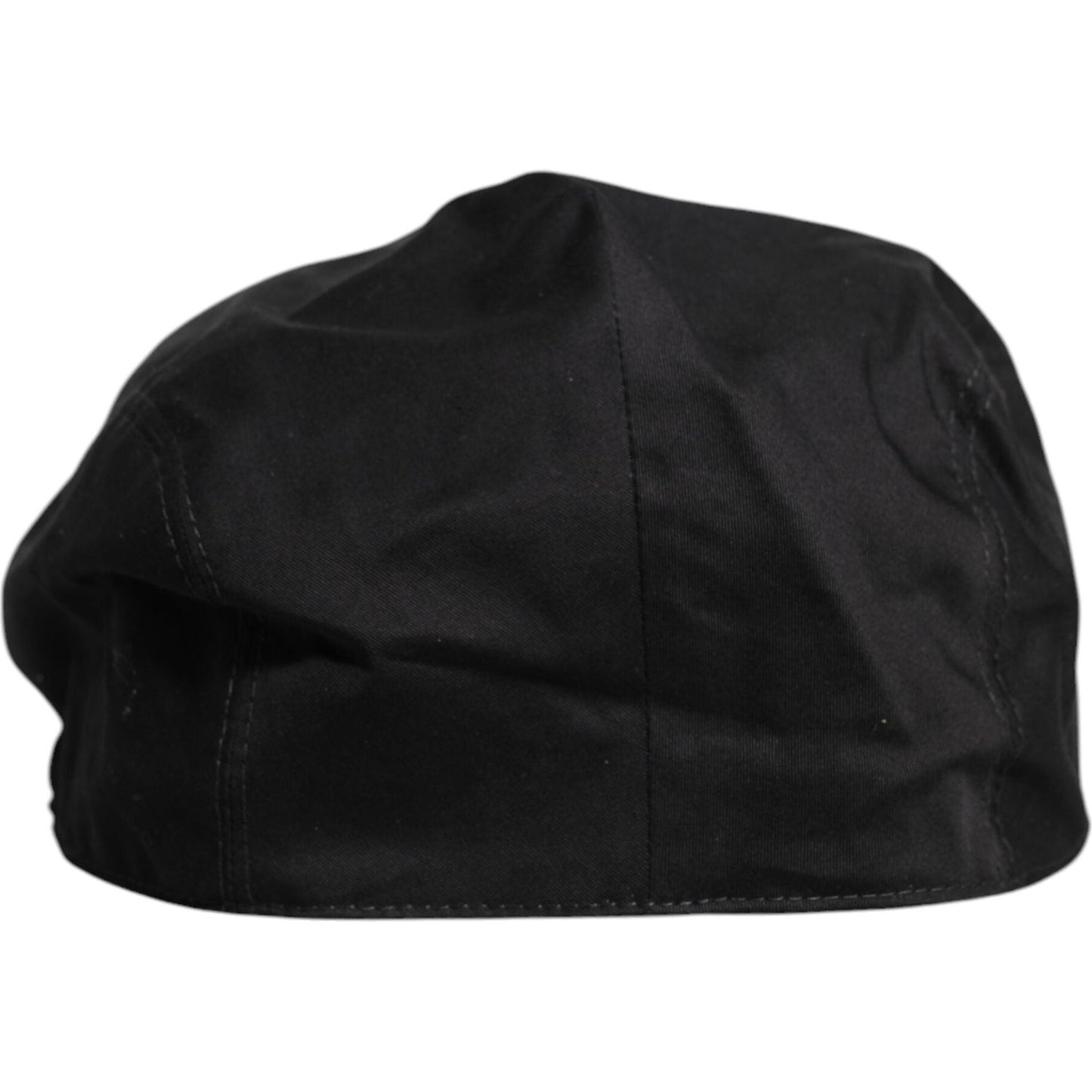 Dolce & Gabbana Black Cotton Newsboy Capello Cabbie Hat HAT9679-60
