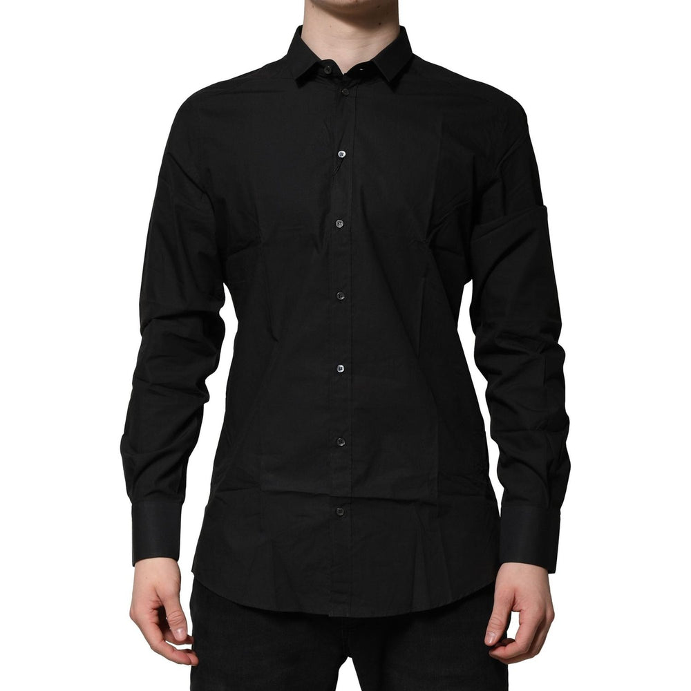 Dolce & Gabbana Black GOLD Long Sleeves Dress Formal Shirt 1728,67345645728,Black,Clothing,Dolce & Gabbana,IT39 | S,Material: 100% Cotton,Men,Men - Clothing,New with tags,Shirts - Men - Clothing Dolce & Gabbana TSH906788-39