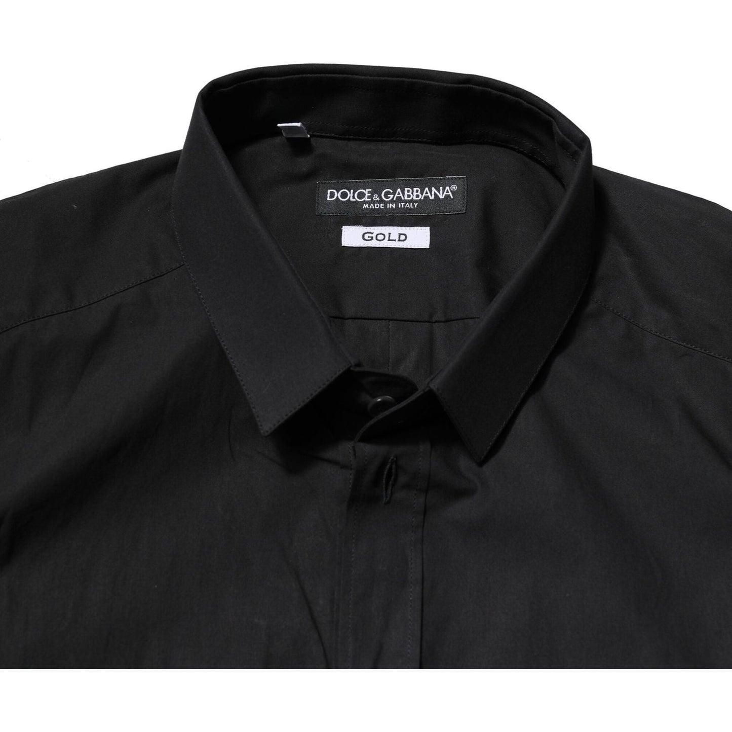 Dolce & Gabbana Black GOLD Long Sleeves Dress Formal Shirt 1728,67345645728,Black,Clothing,Dolce & Gabbana,IT39 | S,Material: 100% Cotton,Men,Men - Clothing,New with tags,Shirts - Men - Clothing Dolce & Gabbana TSH906788-39
