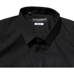Dolce & Gabbana Black GOLD Long Sleeves Dress Formal Shirt 1728,67345645728,Black,Clothing,Dolce & Gabbana,IT39 | S,Material: 100% Cotton,Men,Men - Clothing,New with tags,Shirts - Men - Clothing Dolce & Gabbana TSH906788-39