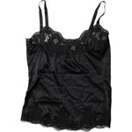 Dolce & Gabbana Black Lace Silk Blend Camisole Top Underwear