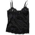 Dolce & Gabbana Black Lace Silk Blend Camisole Top Underwear