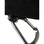 Dolce & Gabbana Black Nylon Logo Plaque Keyring Pouch Clutch Bag Dolce & Gabbana Black