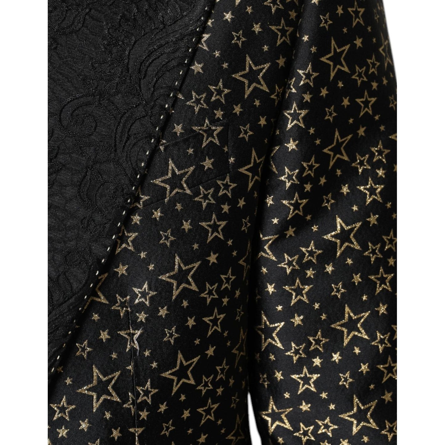 Dolce & Gabbana Black Stars Jacquard SICILIA 2 Piece Suit 1728,67345645728,Black,Dolce & Gabbana,IT44 | XS,IT46 | S,IT50 | L,IT52 | XL,Material: 72% Polyester 14% Metallized Fiber 9% Nylon 5% Acetate,Men,New with tags,Suits - Men - Clothing Dolce & Gabban