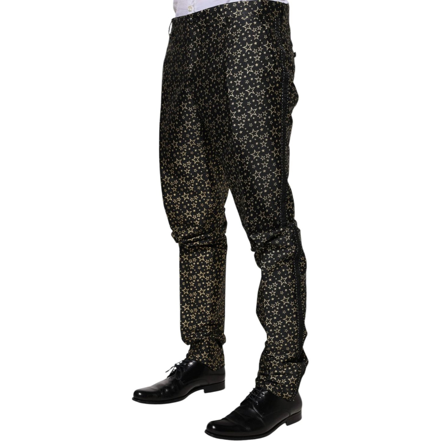 Dolce & Gabbana Black Stars Jacquard SICILIA 2 Piece Suit 1728,67345645728,Black,Dolce & Gabbana,IT44 | XS,IT46 | S,IT50 | L,IT52 | XL,Material: 72% Polyester 14% Metallized Fiber 9% Nylon 5% Acetate,Men,New with tags,Suits - Men - Clothing Dolce & Gabban