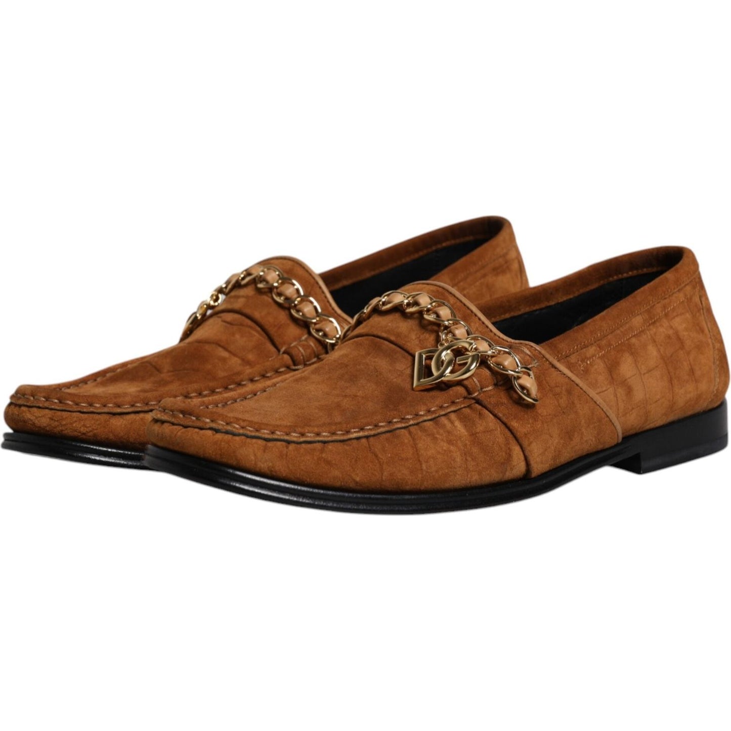 Dolce & Gabbana Dolce & Gabbana Brown Suede Leather Loafers Dress Shoes MV6555-43.5 1728,67345645728,Brown,Dolce & Gabbana,EU43.5/US10.5,Formal - Men - Shoes,Material: 100% Calf Leather,Men,Men - Shoes,Preowned / Defect,Shoes
