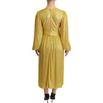 Dolce & Gabbana Dolce & Gabbana Crystal Embellished Pleated Maxi Dress DR2716 -38 1728,67345645728,Dolce & Gabbana,Dresses - Women - Clothing,IT38|XS,Material: 46% Cotton 27% Nylon 24% Elastane,New with tags,Women,Yellow