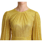 Dolce & Gabbana Dolce & Gabbana Crystal Embellished Pleated Maxi Dress DR2716 -38 1728,67345645728,Dolce & Gabbana,Dresses - Women - Clothing,IT38|XS,Material: 46% Cotton 27% Nylon 24% Elastane,New with tags,Women,Yellow