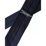 Dolce & Gabbana Dark Blue Silk Skinny Adjustable Tie Dolce & Gabbana Dark Slate Gray