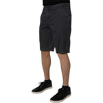 Dolce & Gabbana Dark Gray Cotton Mid Waist Men Bermuda Shorts