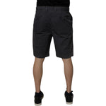 Dolce & Gabbana Dark Gray Cotton Mid Waist Men Bermuda Shorts