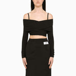 Dolce & Gabbana Dolce & Gabbana Dolce&Gabbana Black top with boat neckline LDin,Spring - Summer 2023,Women,Women > Clothing,Women > Clothing > Knitwear,Yes Eu F26T8TFUGPO/M_DOLCE-N0000_102