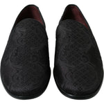 Dolce & Gabbana Elegant Black Brocade Dress Loafers 1728,67345645728,Black,Dolce & Gabbana,EU40.5/US7.5,Loafers - Men - Shoes,Material: 51% Viscose 36% Cotton 4% Polyester 3% Wool 2% Acetate 2% PC 1% Nylon 1% Silk,Men,Men - Shoes,New with tags,Shoes Dolce