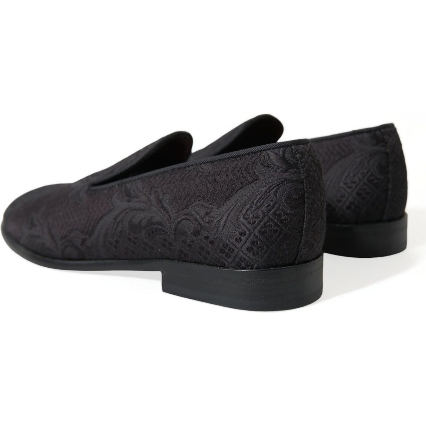 Dolce & Gabbana Elegant Black Brocade Dress Loafers 1728,67345645728,Black,Dolce & Gabbana,EU40.5/US7.5,Loafers - Men - Shoes,Material: 51% Viscose 36% Cotton 4% Polyester 3% Wool 2% Acetate 2% PC 1% Nylon 1% Silk,Men,Men - Shoes,New with tags,Shoes Dolce
