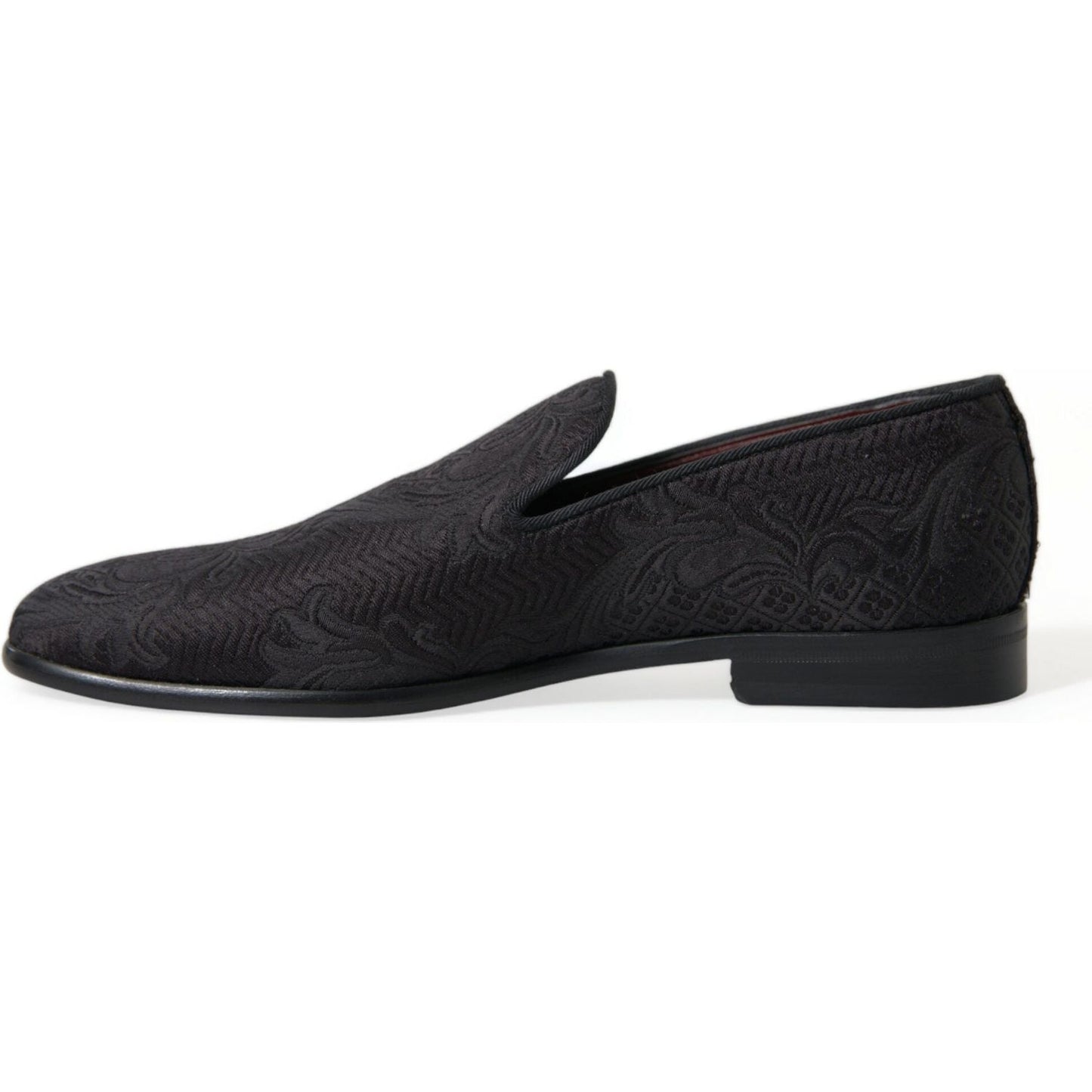 Dolce & Gabbana Elegant Black Brocade Dress Loafers 1728,67345645728,Black,Dolce & Gabbana,EU40.5/US7.5,Loafers - Men - Shoes,Material: 51% Viscose 36% Cotton 4% Polyester 3% Wool 2% Acetate 2% PC 1% Nylon 1% Silk,Men,Men - Shoes,New with tags,Shoes Dolce