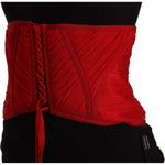 Dolce & Gabbana Dolce & Gabbana Elegant Red Silk Corset Belt Top TSH6822 - 36 1728,67345645728,Dolce & Gabbana,IT36 | XS,New with tags,Red,Tops & T-Shirts - Women - Clothing,Women