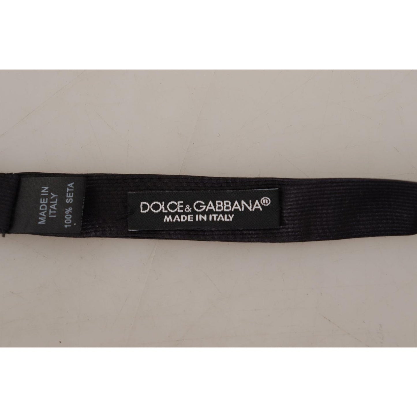 Dolce & Gabbana Dolce & Gabbana Elegant Silk Black Bow Tie FT3650 Black,Category-Accessories,Dolce & Gabbana,Gender-Men,Material: 100% Silk,Men,New with tags,Subcategory-TiesandBowties,Ties & Bowties - Men - Accessories