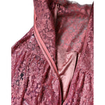 Dolce & Gabbana Fuchsia Floral Lace Long Sleeve Maxi Dress Dolce & Gabbana Maroon