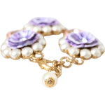 Dolce & Gabbana Gold FIORI BLOOMING Floral Baroque Crystals Bracelet Necklace Dolce & Gabbana Light Gray