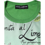 Dolce & Gabbana Dolce & Gabbana Green Silk Granita Al Limone Long Sleeves Sweater TSH86569-40 1728,67345645728,Dolce & Gabbana,Green,IT40|S,Material: 100% Silk,Preowned / Defect,Sweaters - Women - Clothing,Women