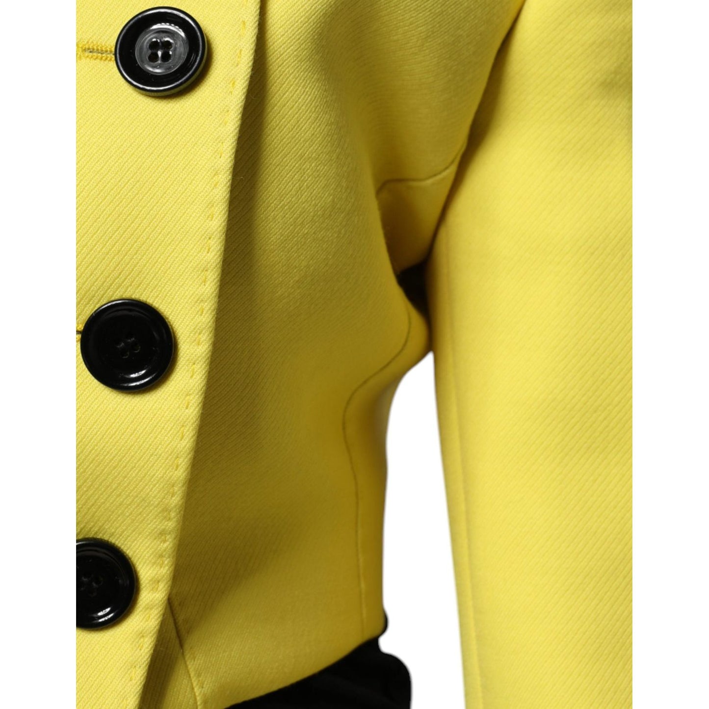 Dolce & Gabbana Lemon Yellow Wool Long Sleeves Cropped Coat Jacket 1728,67345645728,Clothing,Dolce & Gabbana,IT38 | XS,Jackets & Coats - Women - Clothing,Material: 100% Virgin Wool,New with tags,Women,Women - Clothing,Yellow Dolce & Gabbana JKT4186-38