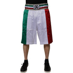 Dolce & Gabbana Multicolor Italia Polyester Bermuda Shorts