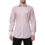 Dolce & Gabbana Dolce & Gabbana Pink Cotton GOLD Long Sleeves Dress Shirt TSH906904-41 1728,67345645728,Clothing,Dolce & Gabbana,IT41 | L,Material: 100% Cotton,Men,Men - Clothing,Pink,Preowned / Defect,Shirts - Men - Clothing