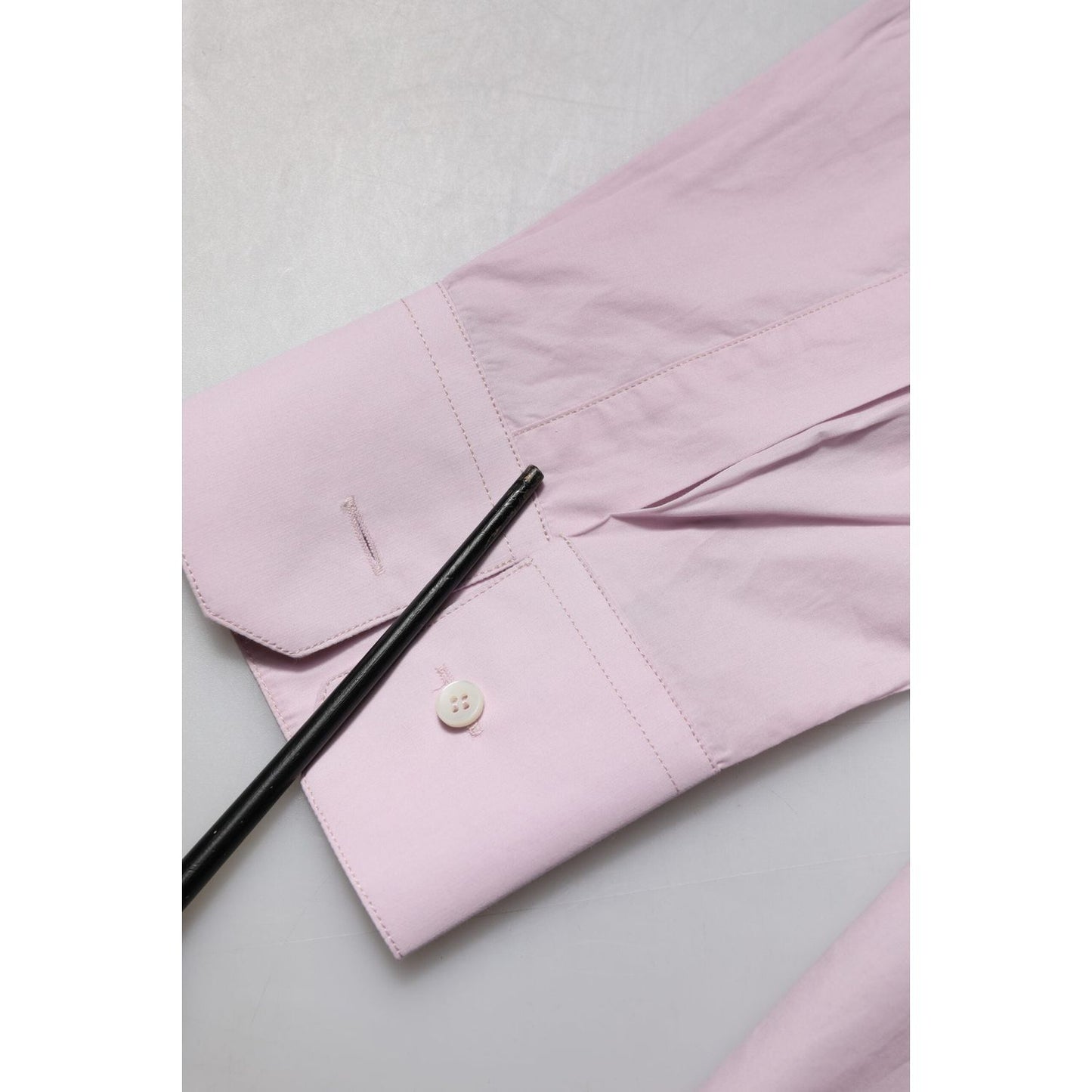 Dolce & Gabbana Dolce & Gabbana Pink Cotton GOLD Long Sleeves Dress Shirt TSH906904-41 1728,67345645728,Clothing,Dolce & Gabbana,IT41 | L,Material: 100% Cotton,Men,Men - Clothing,Pink,Preowned / Defect,Shirts - Men - Clothing