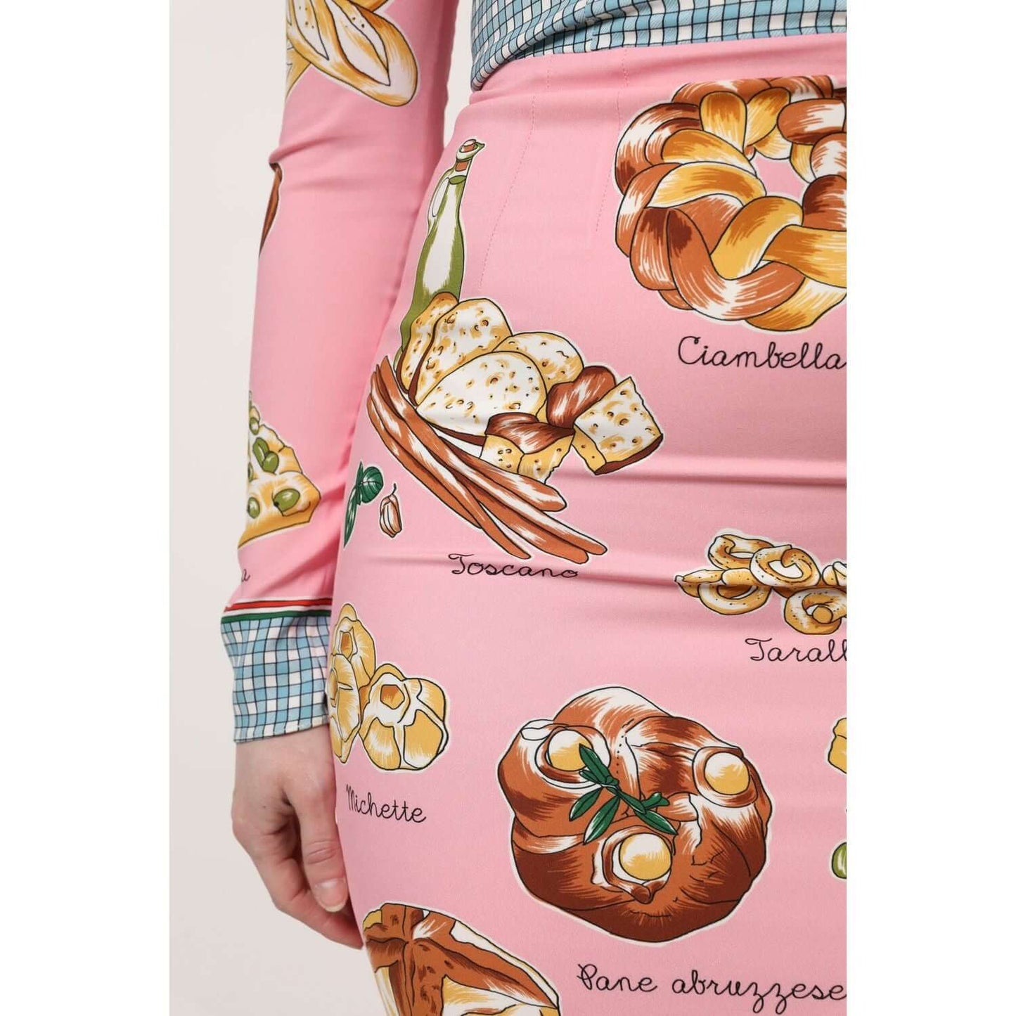 Dolce & Gabbana Pink Pastry Print Bodycon Sheath Midi Dress 1728,67345645728,Dolce & Gabbana,Dresses - Women - Clothing,IT36|XXS,IT38 | XS,IT40|S,IT42|M,IT44 | L,IT46|XL,IT48|XXL,Material: 95% Silk 5% Elastane,New with tags,Pink,Women Dolce & Gabbana DR81