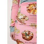 Dolce & Gabbana Pink Pastry Print Bodycon Sheath Midi Dress 1728,67345645728,Dolce & Gabbana,Dresses - Women - Clothing,IT36|XXS,IT38 | XS,IT40|S,IT42|M,IT44 | L,IT46|XL,IT48|XXL,Material: 95% Silk 5% Elastane,New with tags,Pink,Women Dolce & Gabbana DR81