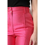 Dolce & Gabbana Pink Silk High Waist Tapered Pants 1728,67345645728,Dolce & Gabbana,IT36|XXS,IT38|XS,IT40|S,IT42|M,IT44 | L,IT46|XL,Jeans & Pants - Women - Clothing,Material: 100% Silk,New with tags,Pink,Women Dolce & Gabbana PAN76316-36