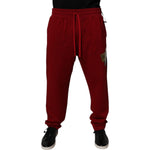 Dolce & Gabbana Red Logo Tape Cotton Jogger Sweatpants Pants