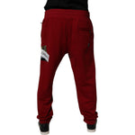 Dolce & Gabbana Red Logo Tape Cotton Jogger Sweatpants Pants