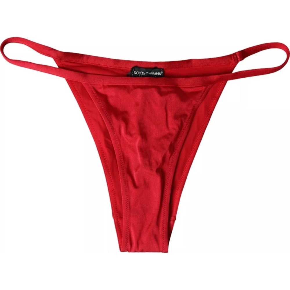 Dolce & Gabbana Dolce & Gabbana Red Nylon Stretch Beachwear Swimwear Bottom Bikini BIK1810-3 1728,67345645728,Dolce & Gabbana,IT3 | M,Material: 80% Nylon 20% Elastane,New with tags,Red,Swimwear - Women - Clothing,Women