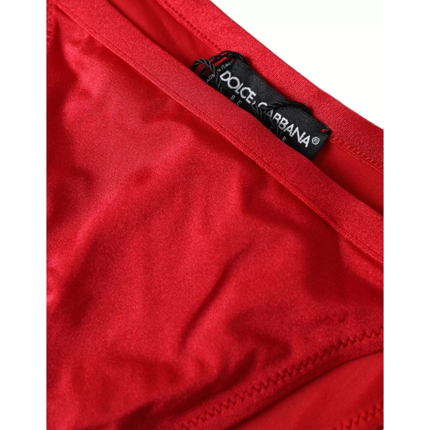 Dolce & Gabbana Dolce & Gabbana Red Nylon Stretch Beachwear Swimwear Bottom Bikini BIK1810-3 1728,67345645728,Dolce & Gabbana,IT3 | M,Material: 80% Nylon 20% Elastane,New with tags,Red,Swimwear - Women - Clothing,Women