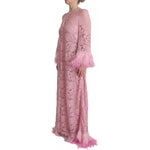 Dolce & Gabbana Shift Lilac Lace Feathers Long Sleeves Dress 1728,51% Cotton 41% Viscose 8% Nylon,67345645728,Clothing,Dolce & Gabbana,Dresses - Women - Clothing,IT40|S,Preowned / Defect,Purple,Women,Women - Clothing Dolce & Gabbana DR28645