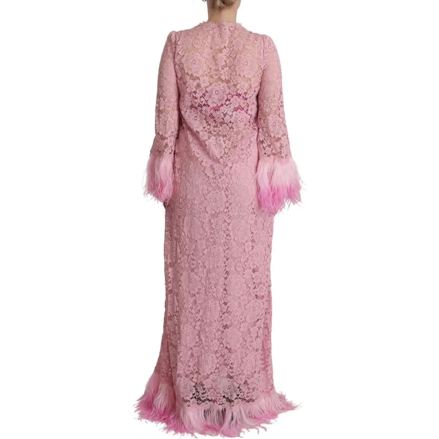 Dolce & Gabbana Shift Lilac Lace Feathers Long Sleeves Dress 1728,51% Cotton 41% Viscose 8% Nylon,67345645728,Clothing,Dolce & Gabbana,Dresses - Women - Clothing,IT40|S,Preowned / Defect,Purple,Women,Women - Clothing Dolce & Gabbana DR28645