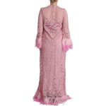Dolce & Gabbana Shift Lilac Lace Feathers Long Sleeves Dress 1728,51% Cotton 41% Viscose 8% Nylon,67345645728,Clothing,Dolce & Gabbana,Dresses - Women - Clothing,IT40|S,Preowned / Defect,Purple,Women,Women - Clothing Dolce & Gabbana DR28645
