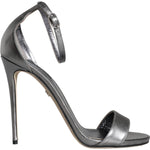 Dolce & Gabbana Dolce & Gabbana Silver KEIRA Heels Ankle Strap Sandals Shoes LA11339-40 1728,67345645728,Dolce & Gabbana,EU40/US9.5,Material: 100% Lamb Leather,Preowned / Defect,Sandals - Women - Shoes,Silver,Women