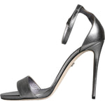 Dolce & Gabbana Dolce & Gabbana Silver KEIRA Heels Ankle Strap Sandals Shoes LA11339-40 1728,67345645728,Dolce & Gabbana,EU40/US9.5,Material: 100% Lamb Leather,Preowned / Defect,Sandals - Women - Shoes,Silver,Women